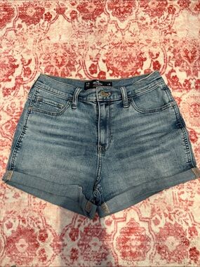 Hollister Light Blue Denim Roll-Cuff Shorts
